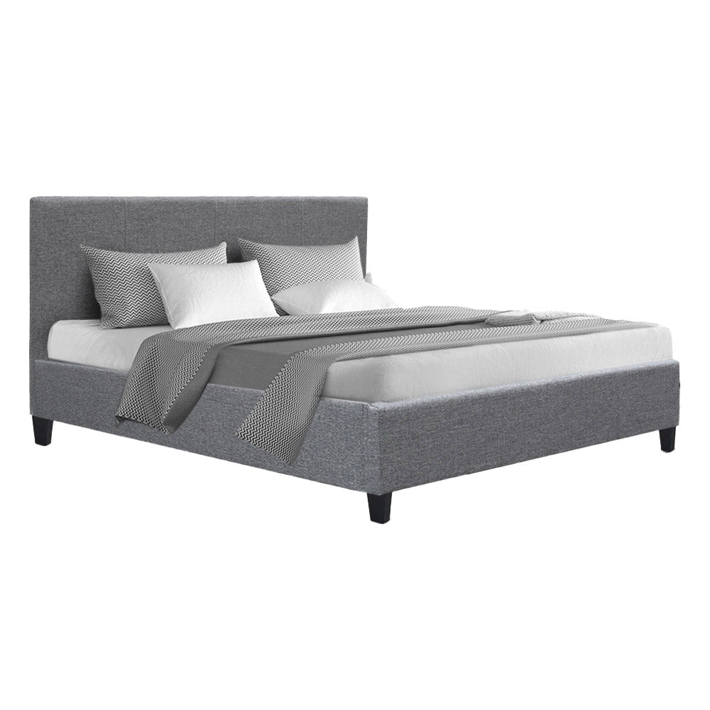 Artiss Neo Bed Frame Fabric - Grey Double-0