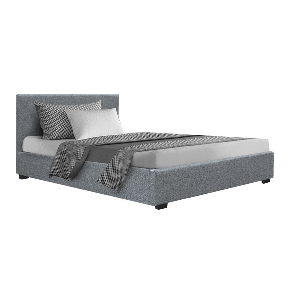 Artiss Nino Bed Frame Fabric - Grey King Single-0