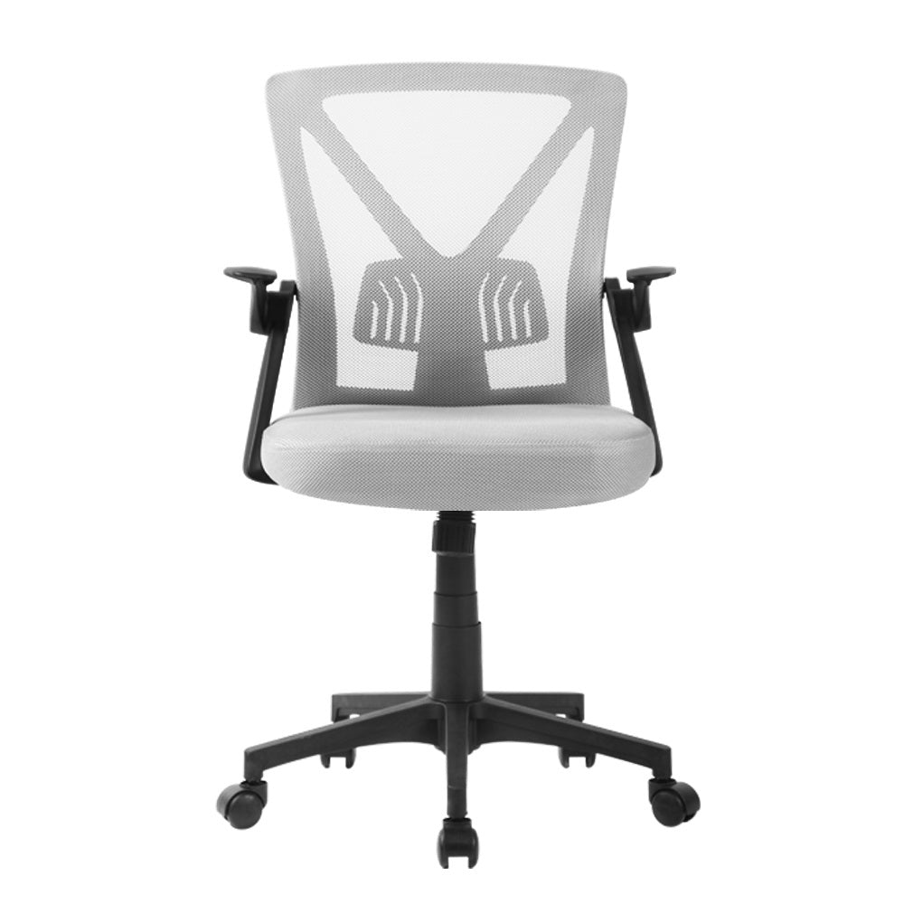 Artiss Office Chair Gaming Executive Computer Chairs Study Mesh Seat Tilt Grey-2