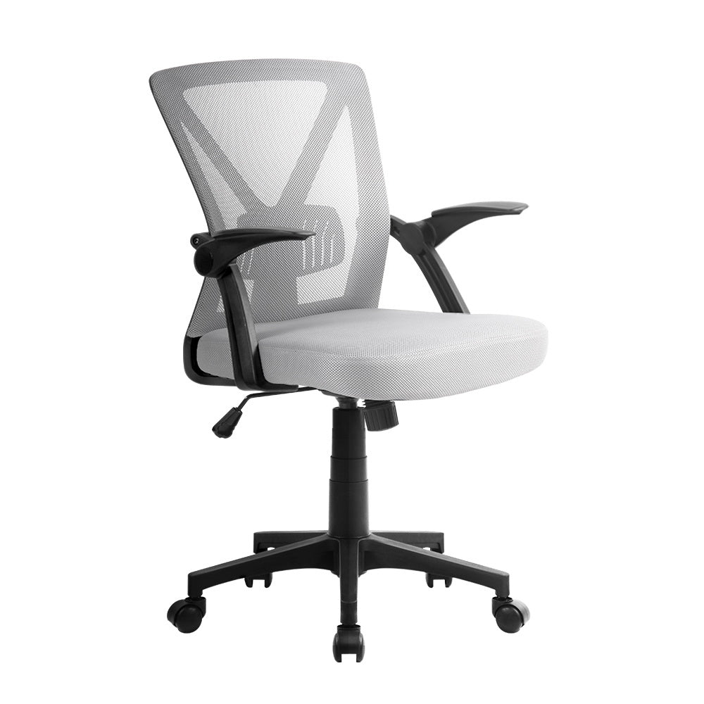 Artiss Office Chair Gaming Executive Computer Chairs Study Mesh Seat Tilt Grey-0