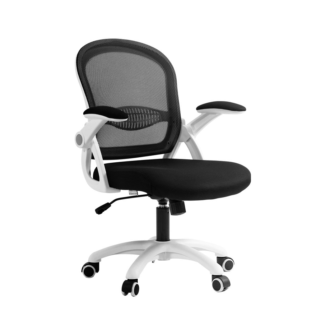 Artiss Office Chair Mesh Computer Desk Chairs Work Study Gaming Mid Back Black-0