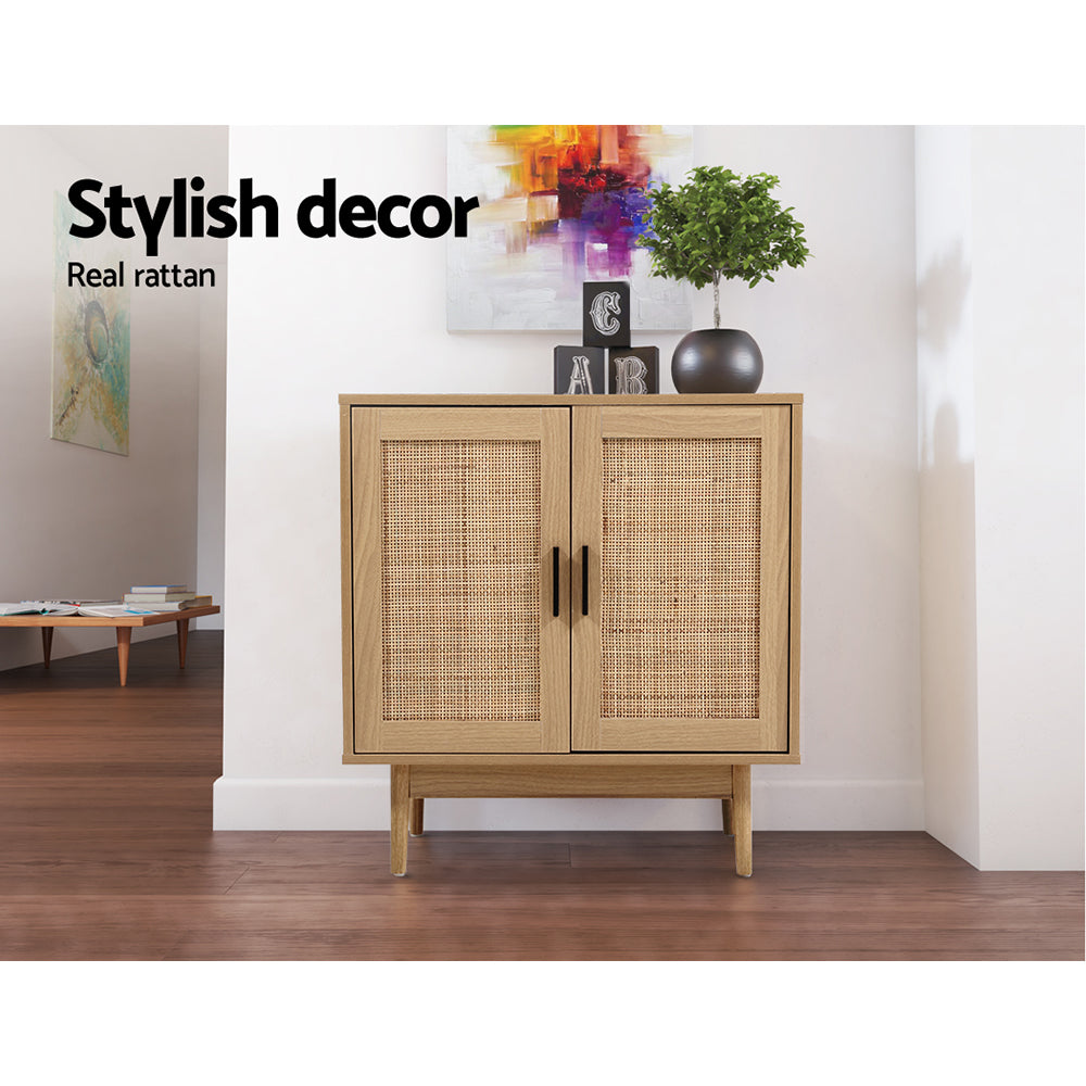 Artiss Rattan Buffet Sideboard Cabinet Storage Hallway Table Kitchen Cupboard-5