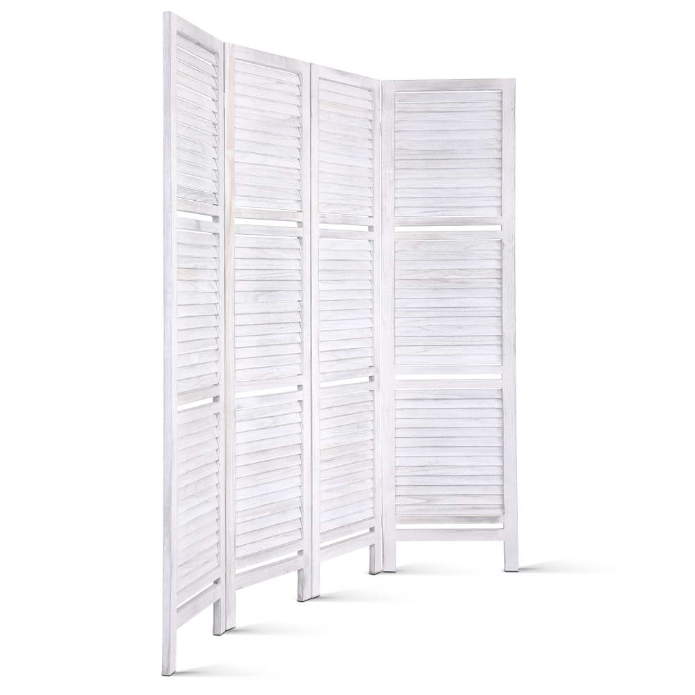 Artiss Room Divider Privacy Screen Foldable Partition Stand 4 Panel White-2