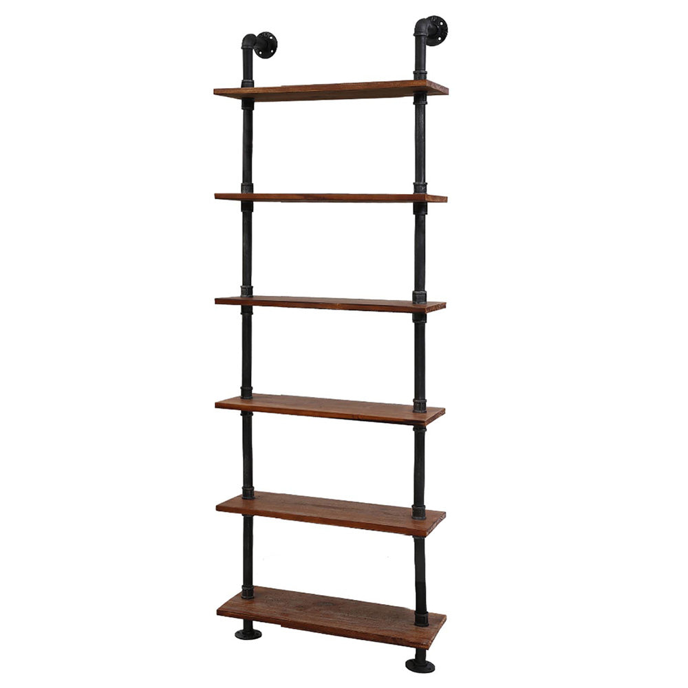 Artiss Rustic Wall Shelves Display Bookshelf Industrial DIY Pipe Shelf Brackets-0