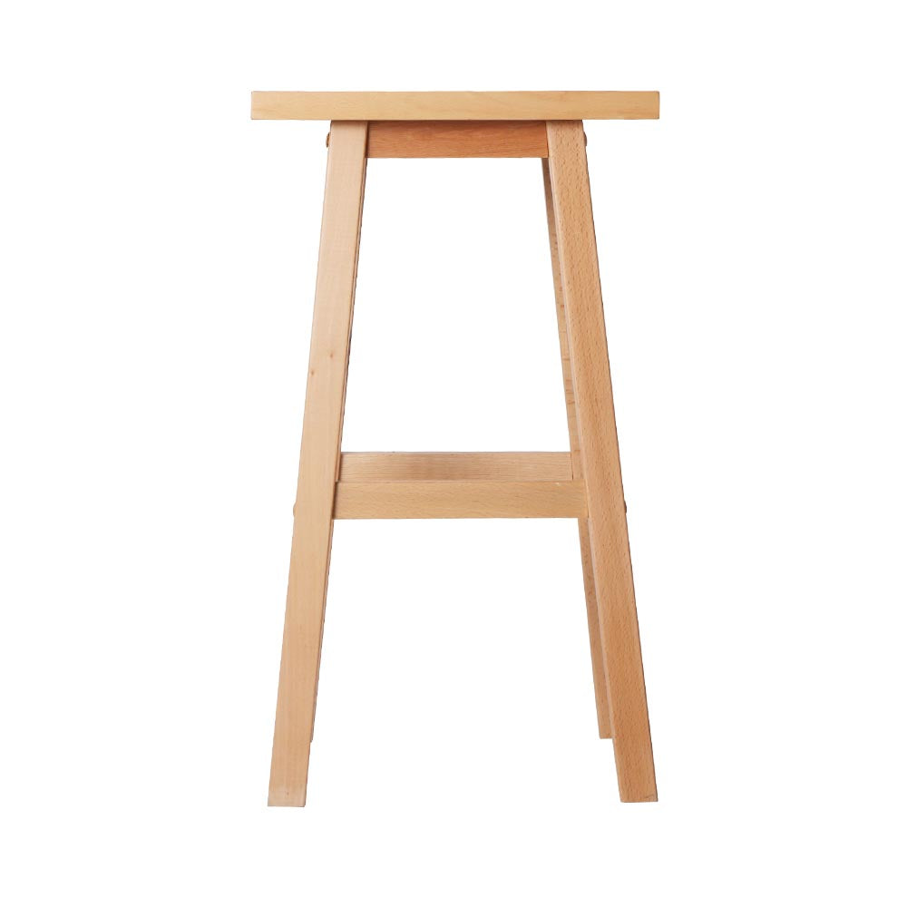 Artiss Set of 2 Beech Wood Bar Stools - Natural-2