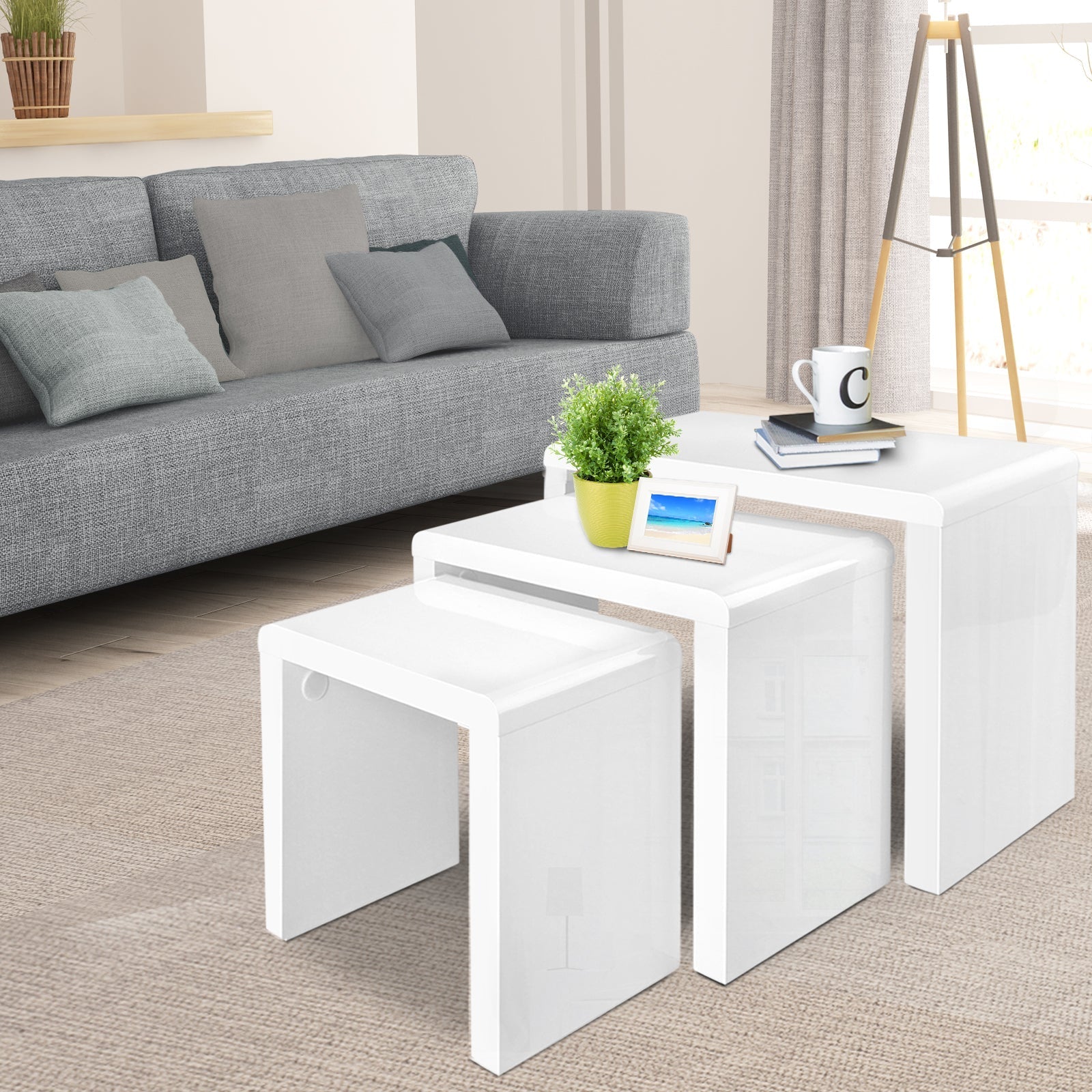 Artiss Set of 3 Nesting Tables-7