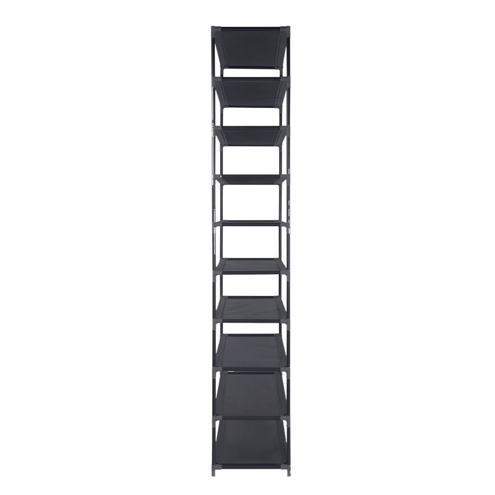 Artiss Shoe Rack 10-Tier (50 Pair) Shoes Organiser DIY Stackable Organizer Storage Shelf Stand Holder Portable Wardrobe Black-3