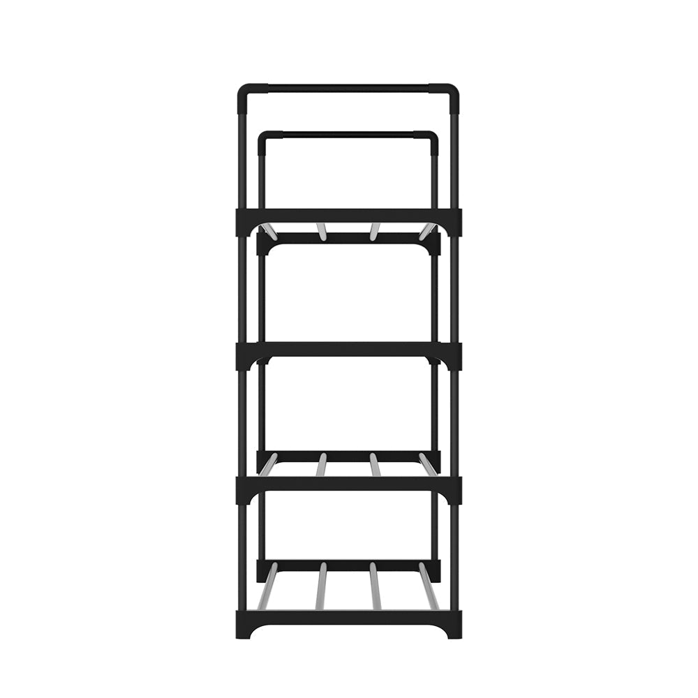 Artiss Shoe Rack Stackable 4 Tiers 80cm Shoes Shelves Storage Stand Black-3