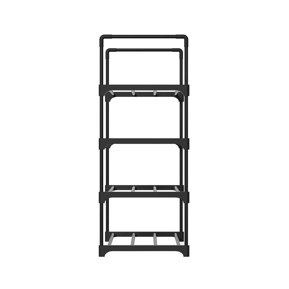 Artiss Shoe Rack Stackable Shelves 4 Tiers 55cm Shoes Storage Stand Black-3