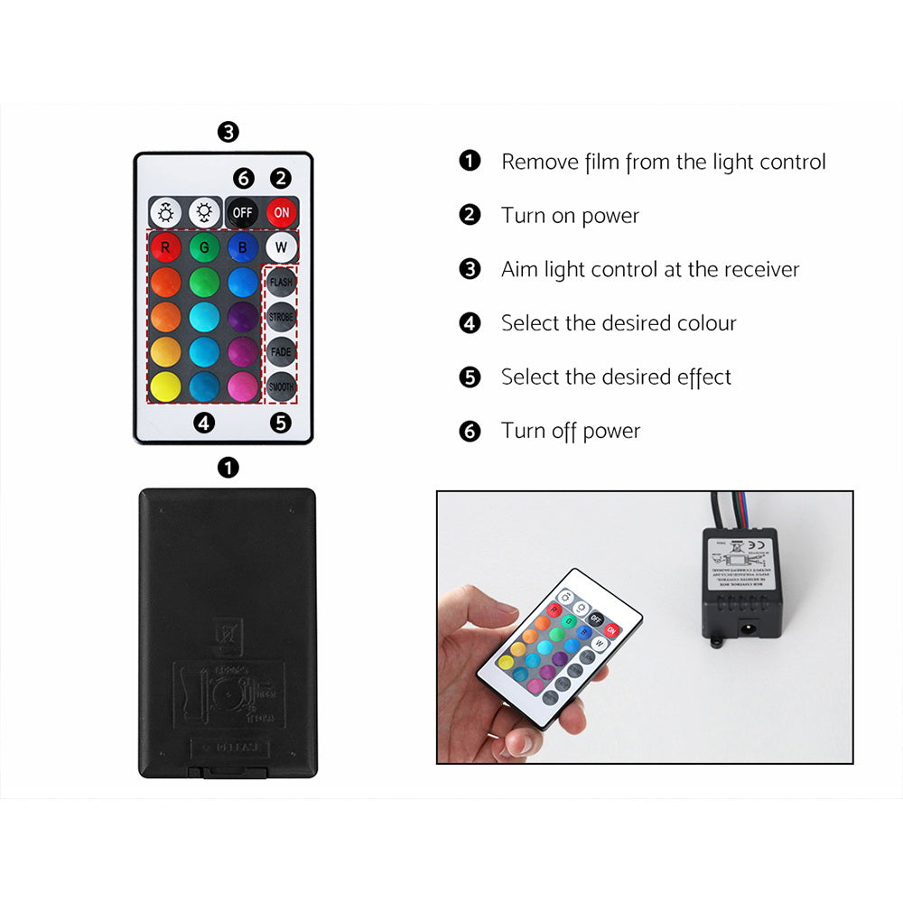 Artiss TV Cabinet Entertainment Unit Stand RGB LED Gloss Furniture 130cm White-4