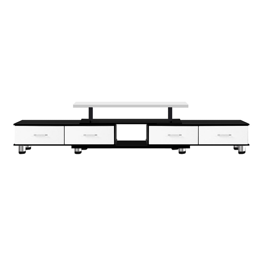 Artiss TV Cabinet Entertainment Unit Stand Wooden 160CM To 220CM Storage Drawers Black White-2