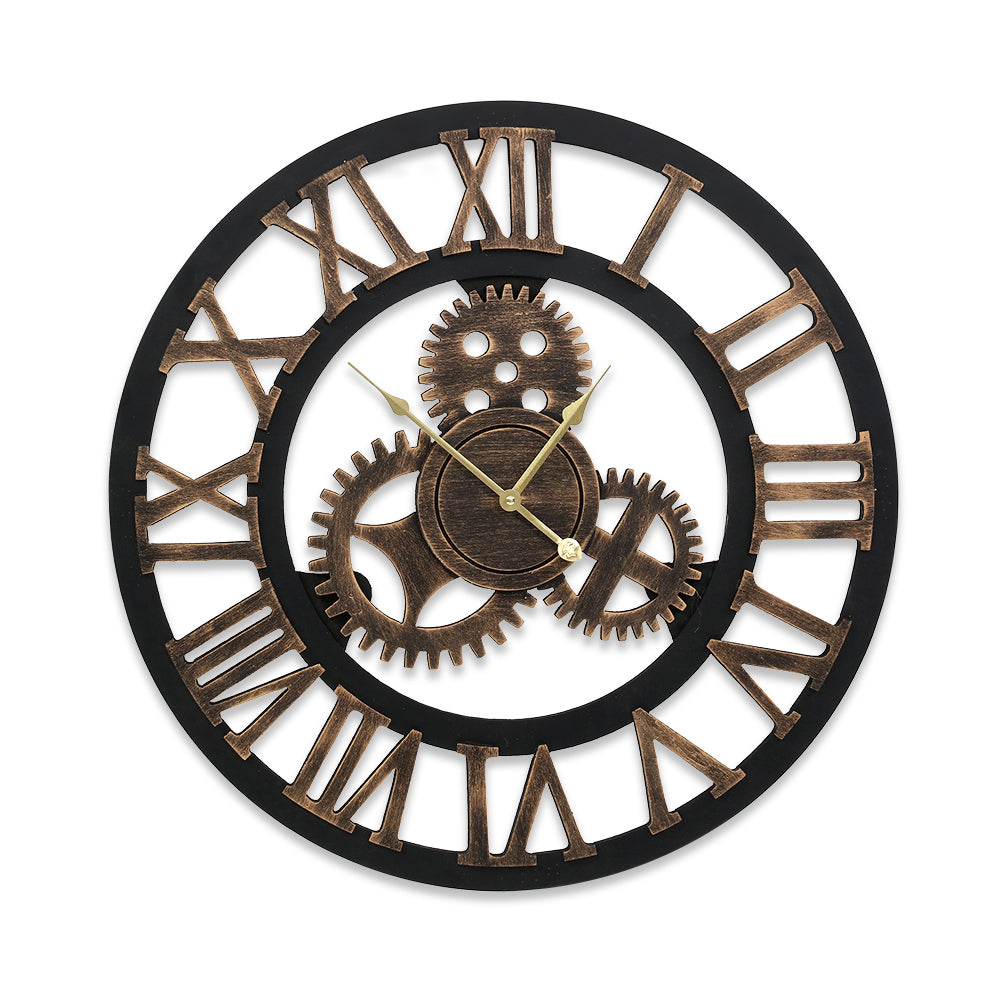 Artiss Wall Clock 80CM Large Modern Vintage Retro Luxury Art Metal Home Decor-0