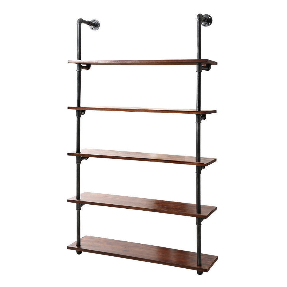 Artiss Wall Display Shelves Industrial DIY Pipe Shelf Rustic Floating Brackets-0