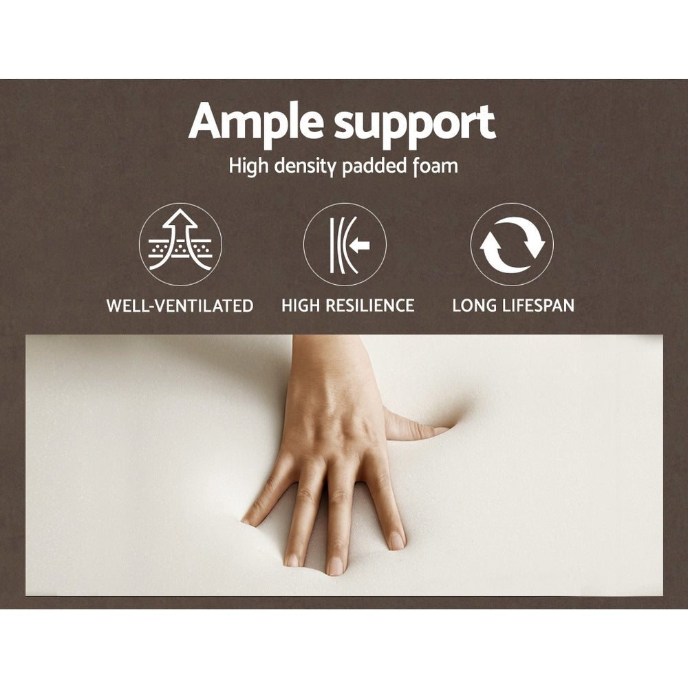 Artiss Wooden Fabric Office Chair Grey-5