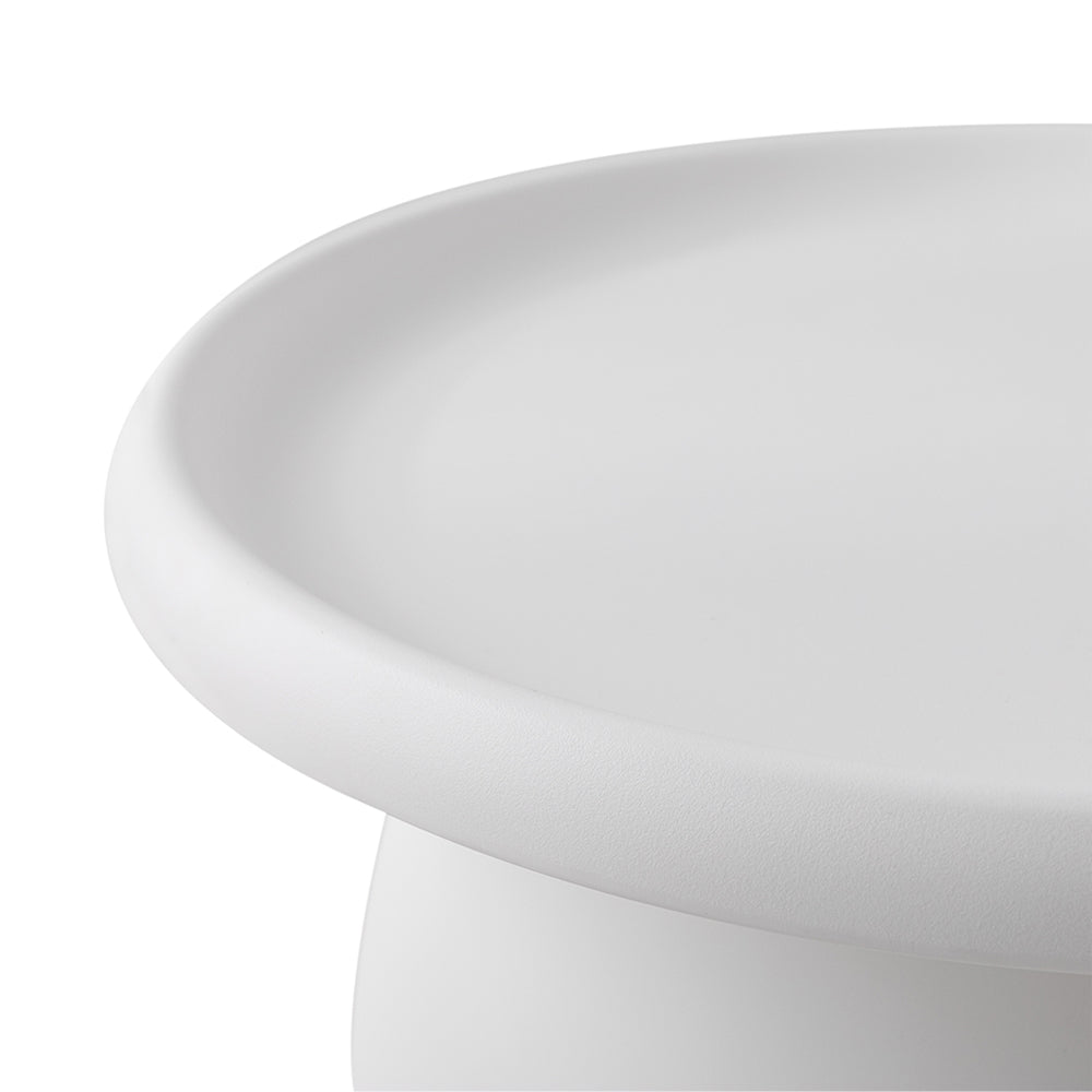 ArtissIn Coffee Table Mushroom Nordic Round Large Side Table 70CM White-2