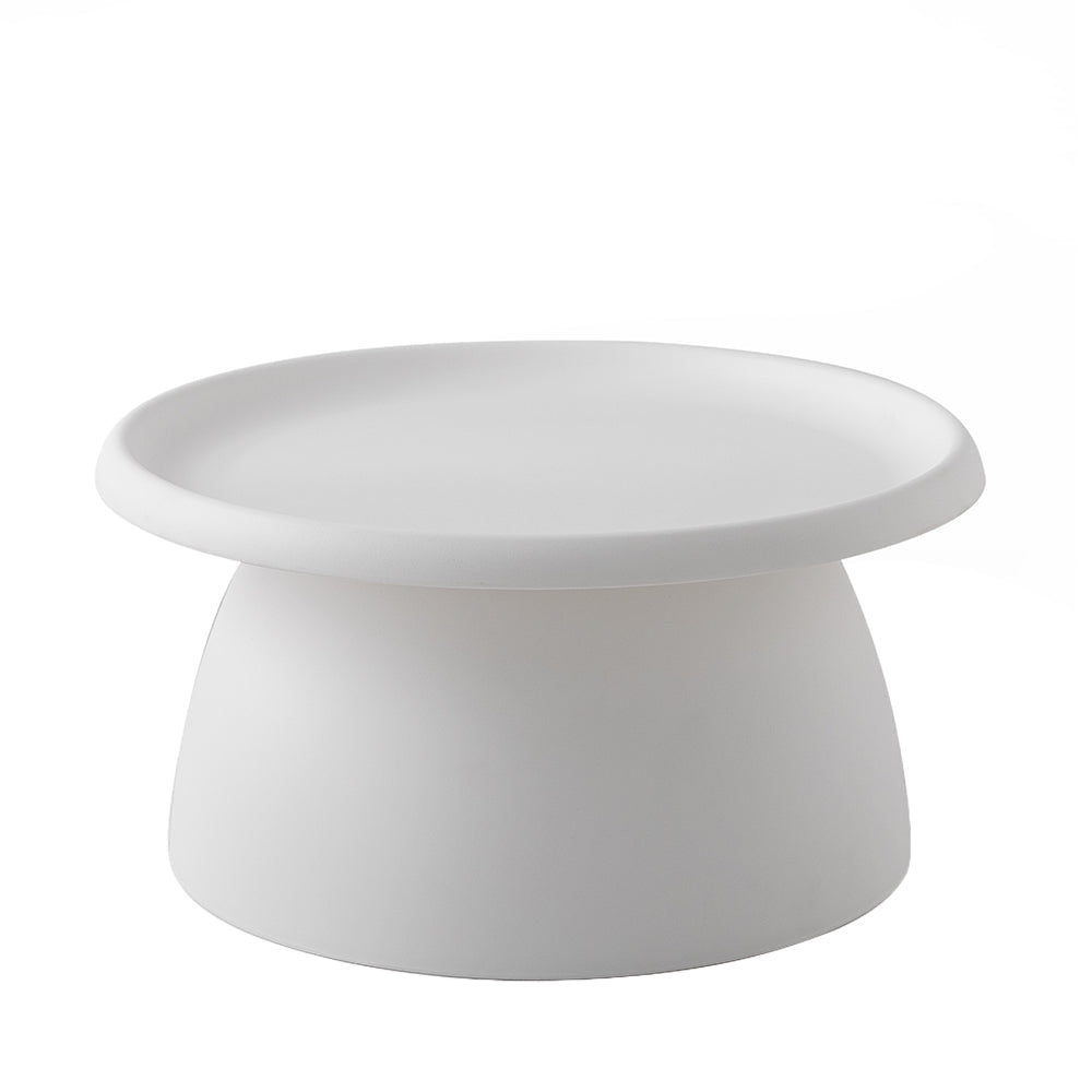 ArtissIn Coffee Table Mushroom Nordic Round Large Side Table 70CM White-0