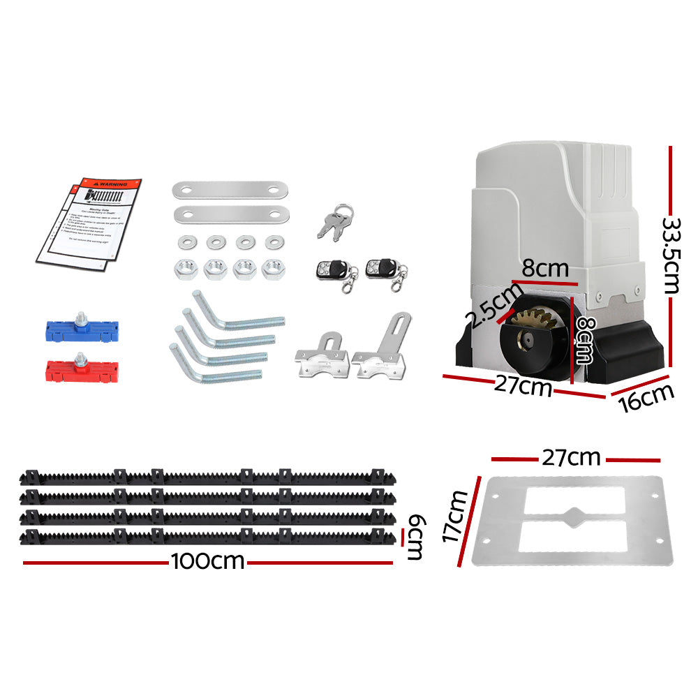 Auto Electric Sliding Gate Opener 1800KG 4M Rails-1