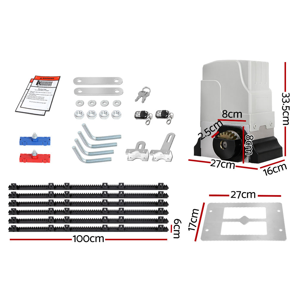 Auto Electric Sliding Gate Opener 1800KG 6M Rails-1