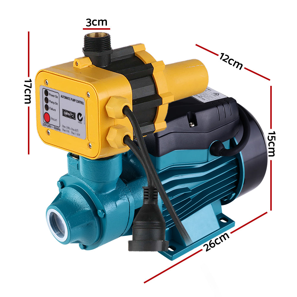 Auto Peripheral Water Pump Clean Electric Garden Farm Rain Tank Irrigation QB60 Yellow-1