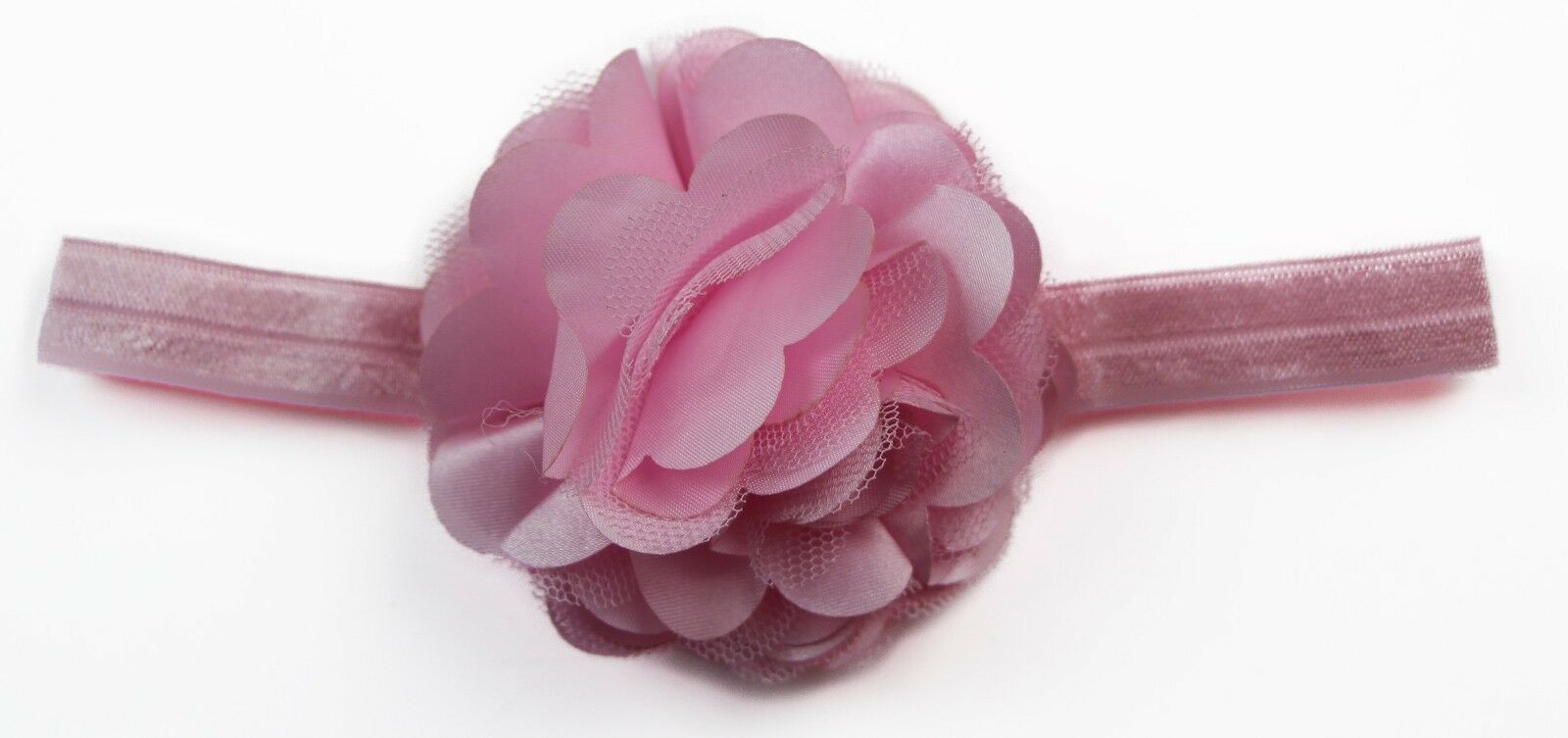 Baby Thin Headband Girl Newborn Toddler Hair Christening Party Flower Baby Pink-0
