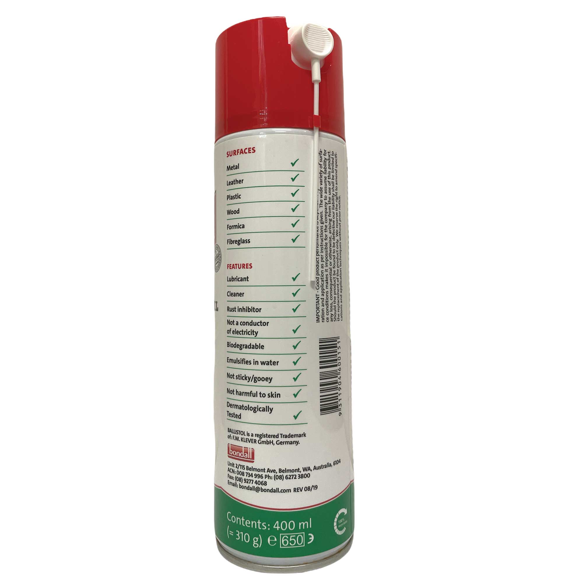 Ballistol 400ml Universal Oil Lubricant Spray Eco Biodegradable Cleaner-1