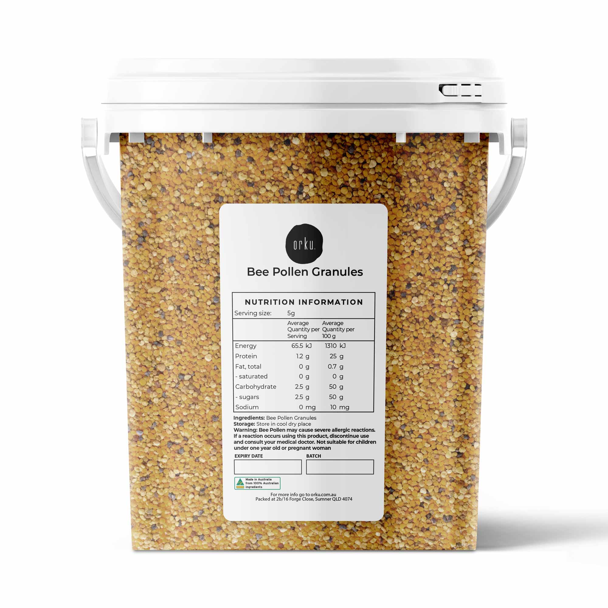 Bee Pollen Granules Tub Bucket - 100% Australian Pure Raw Supplement-4