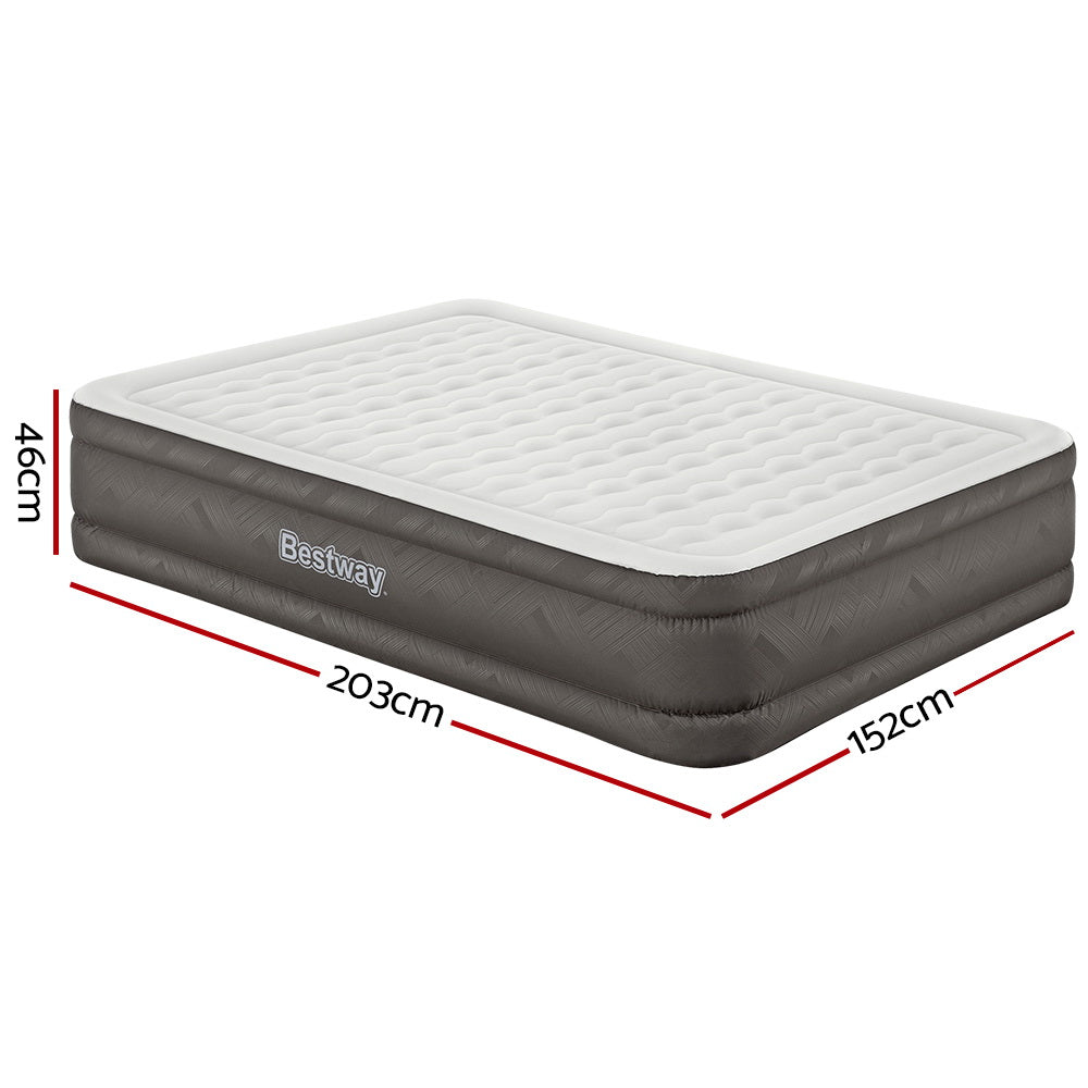 Bestway Air Bed Queen Size Mattress Camping Beds Inflatable Built-in Pump-1