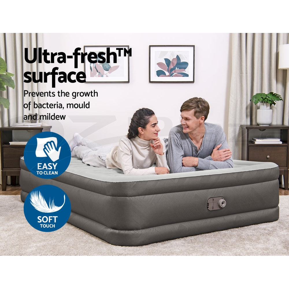 Bestway Air Bed Queen Size Mattress Camping Beds Inflatable Built-in Pump-6