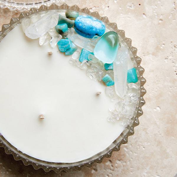 Blue Aura Crystal Candle - Extra Large-0
