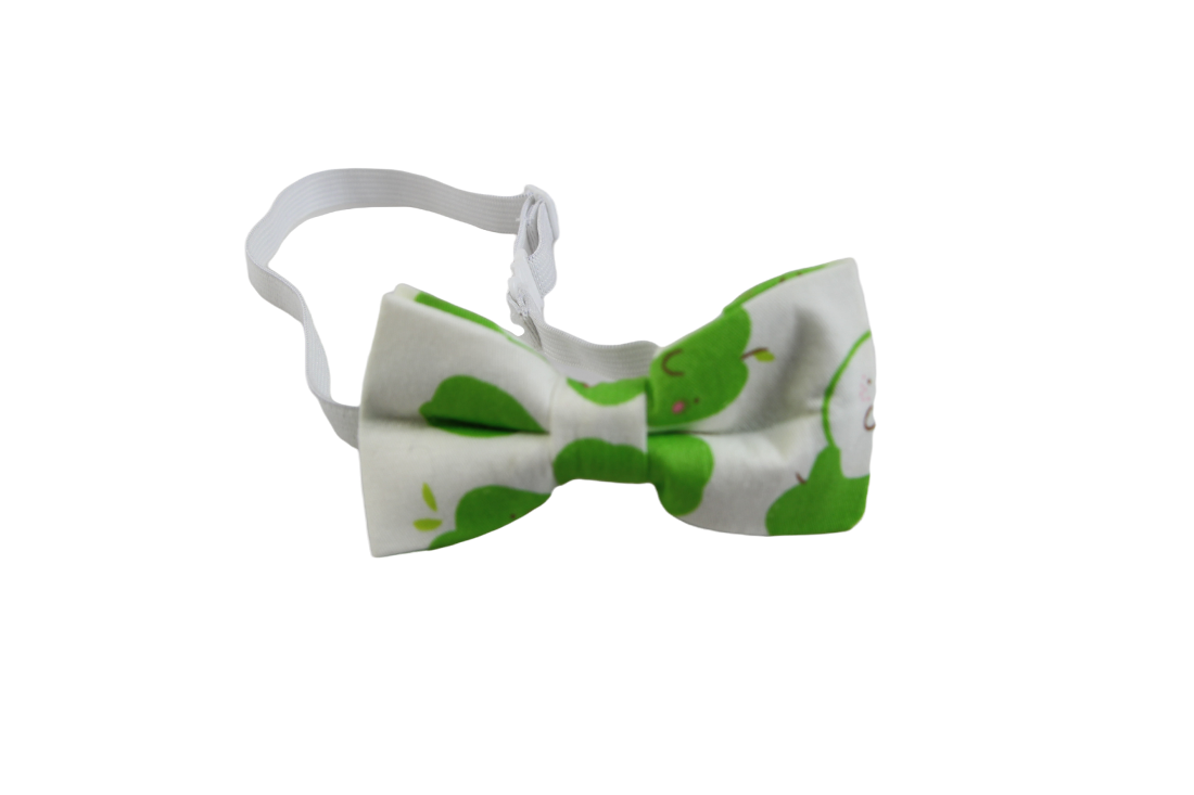 Boys Green Apple Fruit Patterned Bow Tie-1