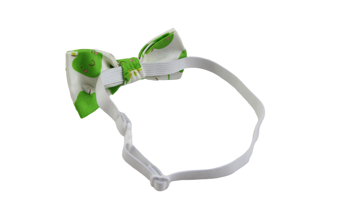 Boys Green Apple Fruit Patterned Bow Tie-2