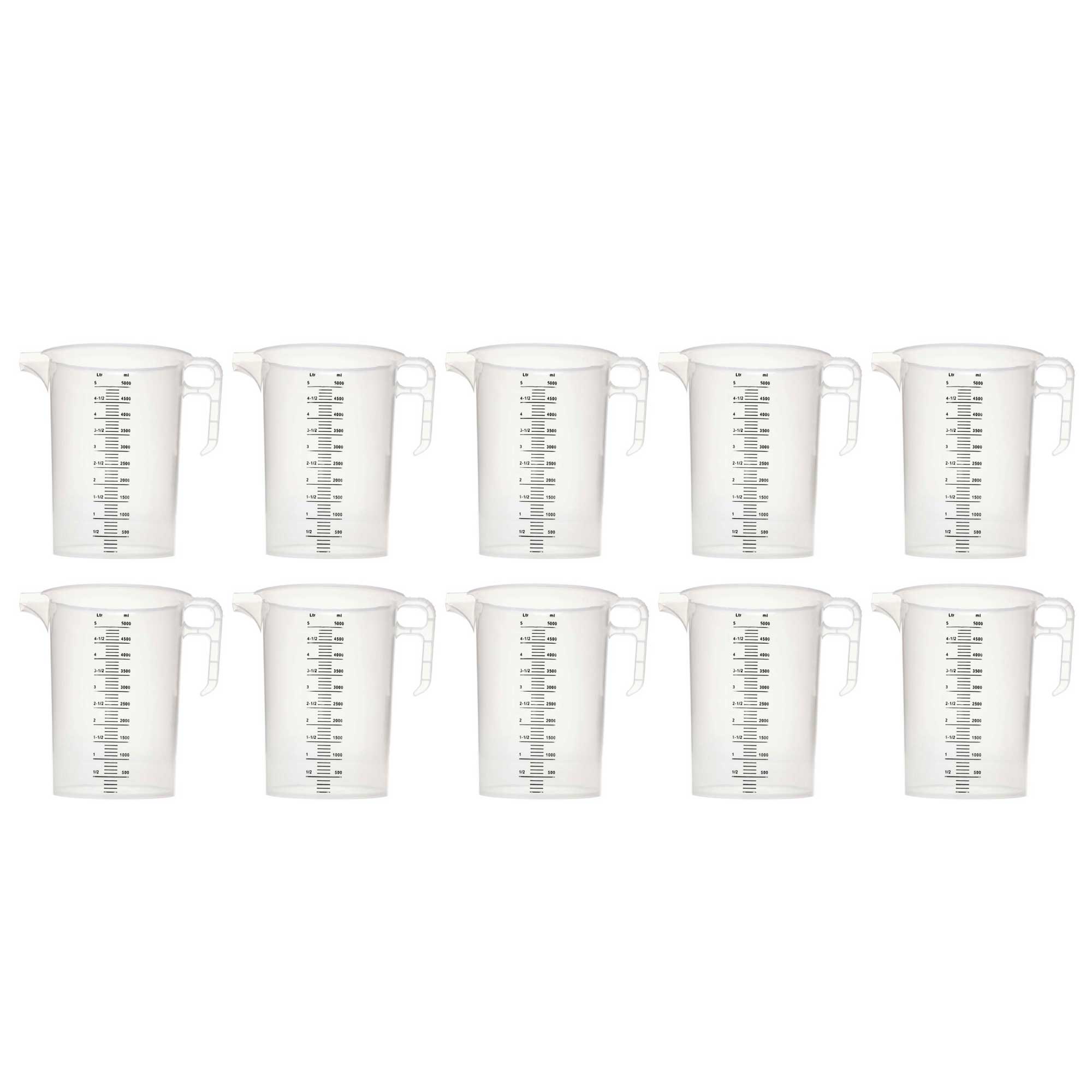 Bulk Measuring Jugs Heavy Duty Clear Food Grade BPA 5 Propylene Plastic Pro-Jug-9