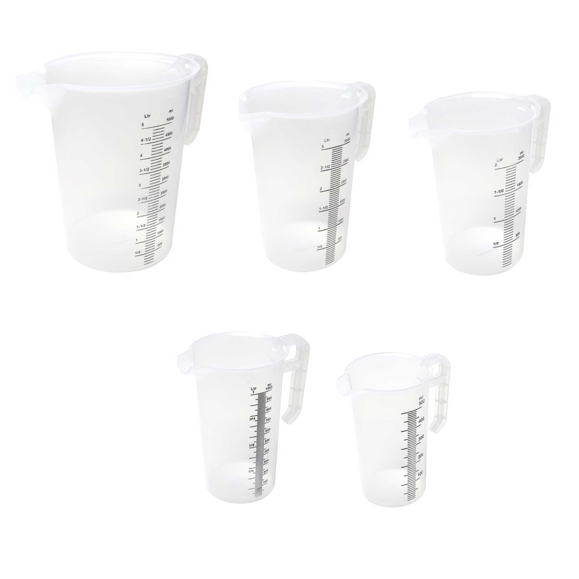 Bulk Measuring Jugs Heavy Duty Clear Food Grade BPA 5 Propylene Plastic Pro-Jug-0