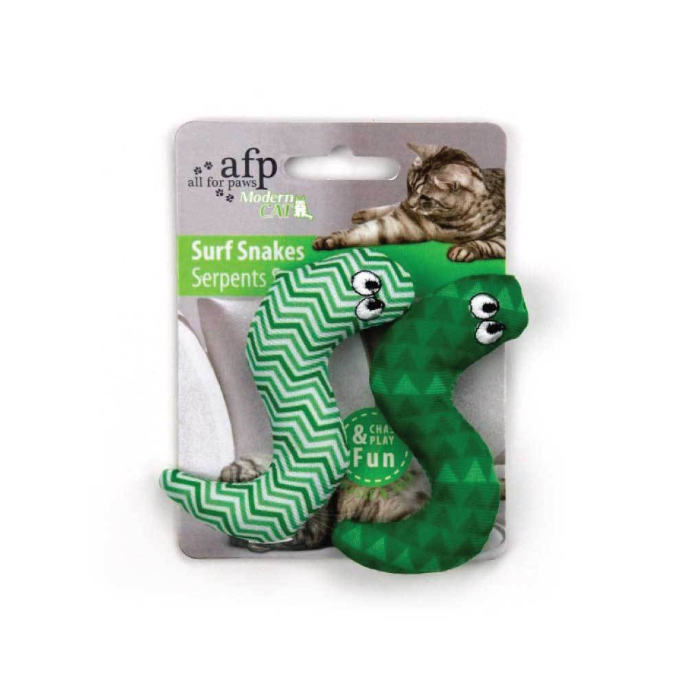 Catnip Cat Toy Surf Snake 9cm - Pet Chase Crinkle Snakes Teaser Toys-2