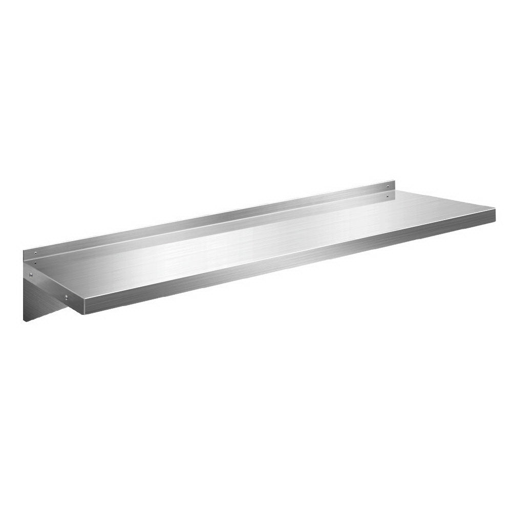 Cefito 1200mm Stainless Steel Wall Shelf Kitchen Shelves Rack Mounted Display Shelving-0