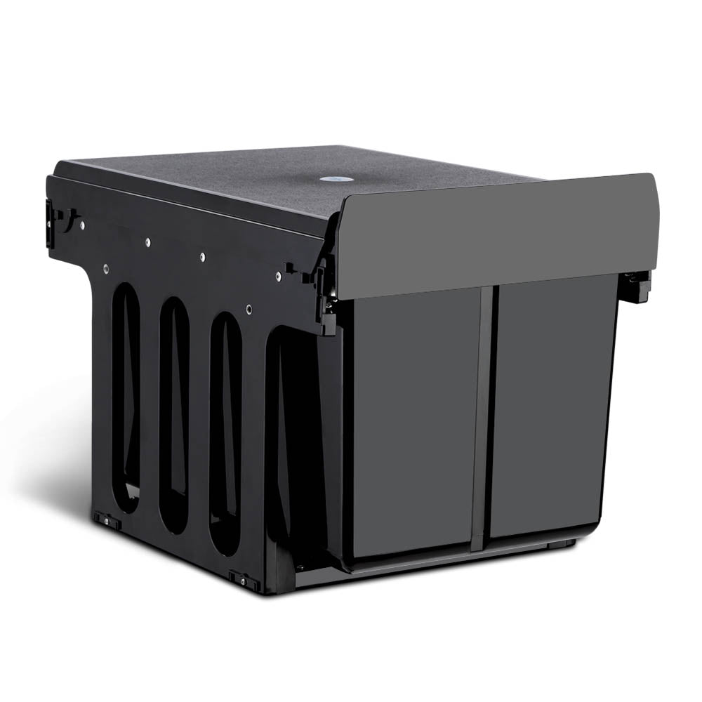 Cefito 2x15L Pull Out Bin - Black-2