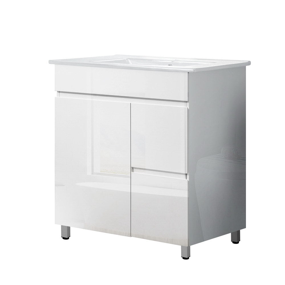 Cefito 750mm Bathroom Vanity Cabinet Unit Wash Basin Sink Storage Freestanding White-0