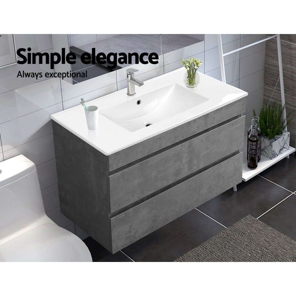 Cefito 900mm Bathroom Vanity Cabinet Basin Unit Sink Storage Wall Mounted Cement-3