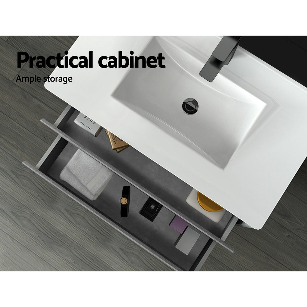 Cefito 900mm Bathroom Vanity Cabinet Basin Unit Sink Storage Wall Mounted Cement-4