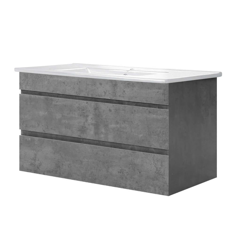 Cefito 900mm Bathroom Vanity Cabinet Basin Unit Sink Storage Wall Mounted Cement-0