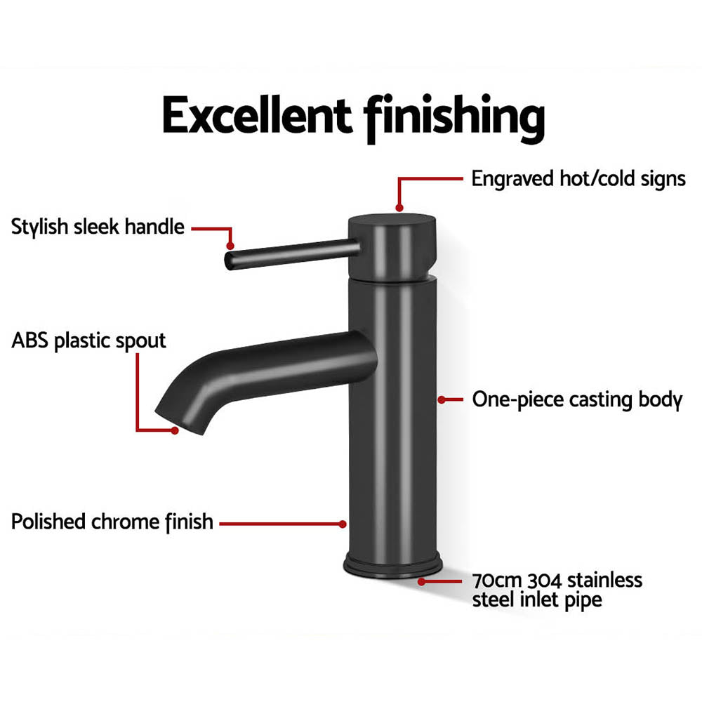 Cefito Basin Mixer Tap Faucet Black-5