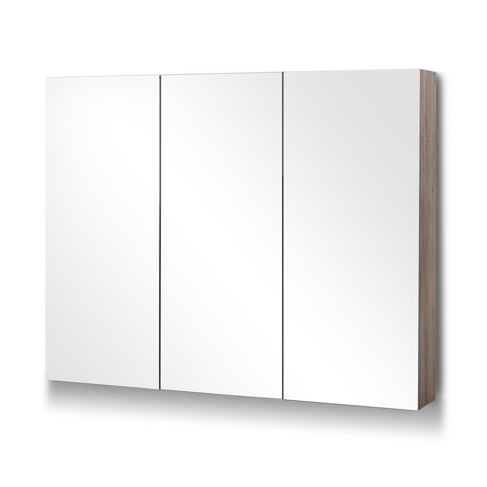 Cefito Bathroom Mirror Cabinet 900mm x720mm - Natural-0