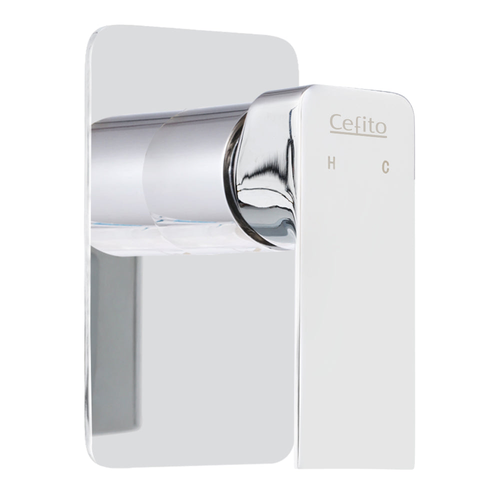 Cefito Bathroom Mixer Tap Faucet Rain Shower head Set Hot And Cold Diverter DIY Chrome-0