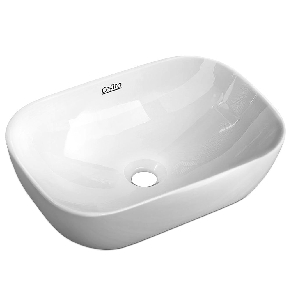 Cefito Ceramic Bathroom Basin Sink Vanity Above Counter Basins White Hand Wash-0