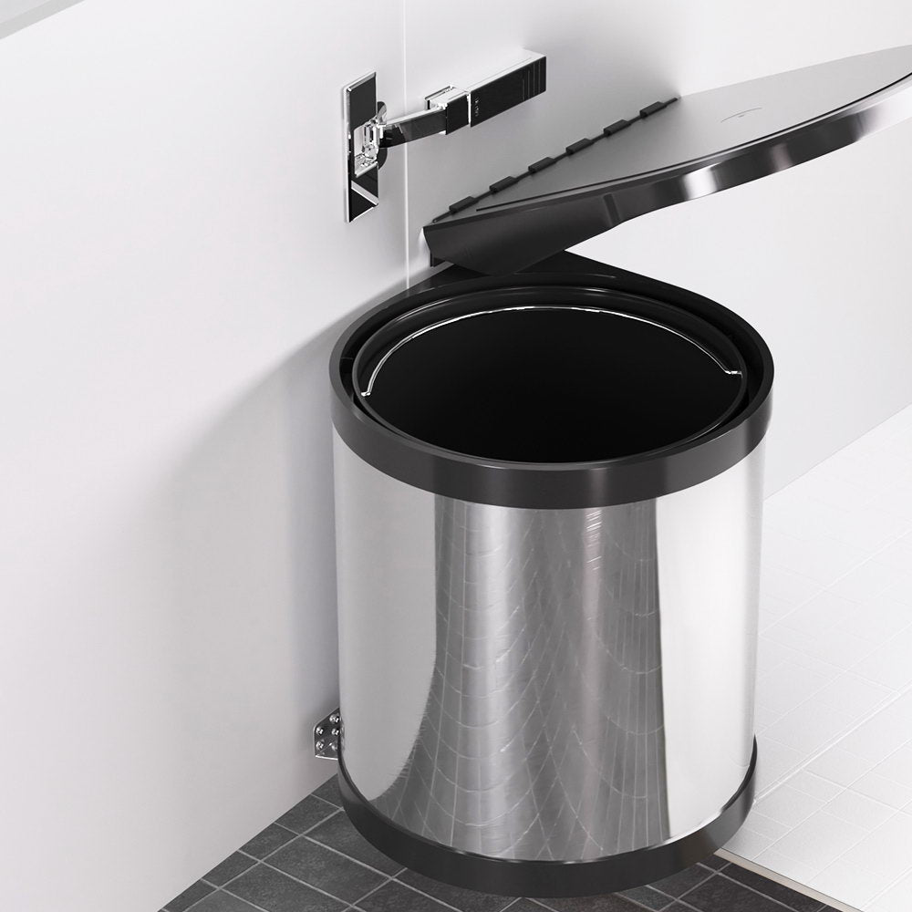 Cefito Kitchen Swing Out Pull Out Bin Stainless Steel Garbage Rubbish Can 12L-7