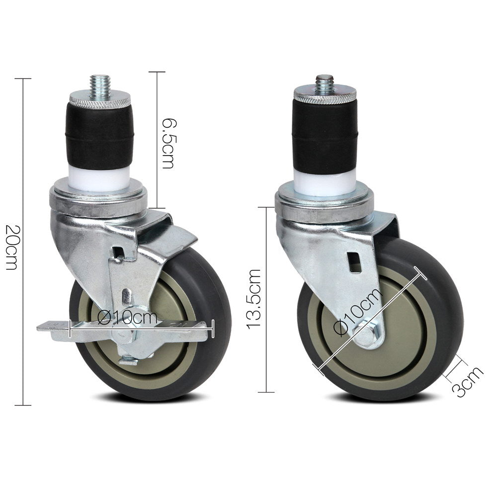 Cefito Set of 4  Swivel Castor Wheels-1