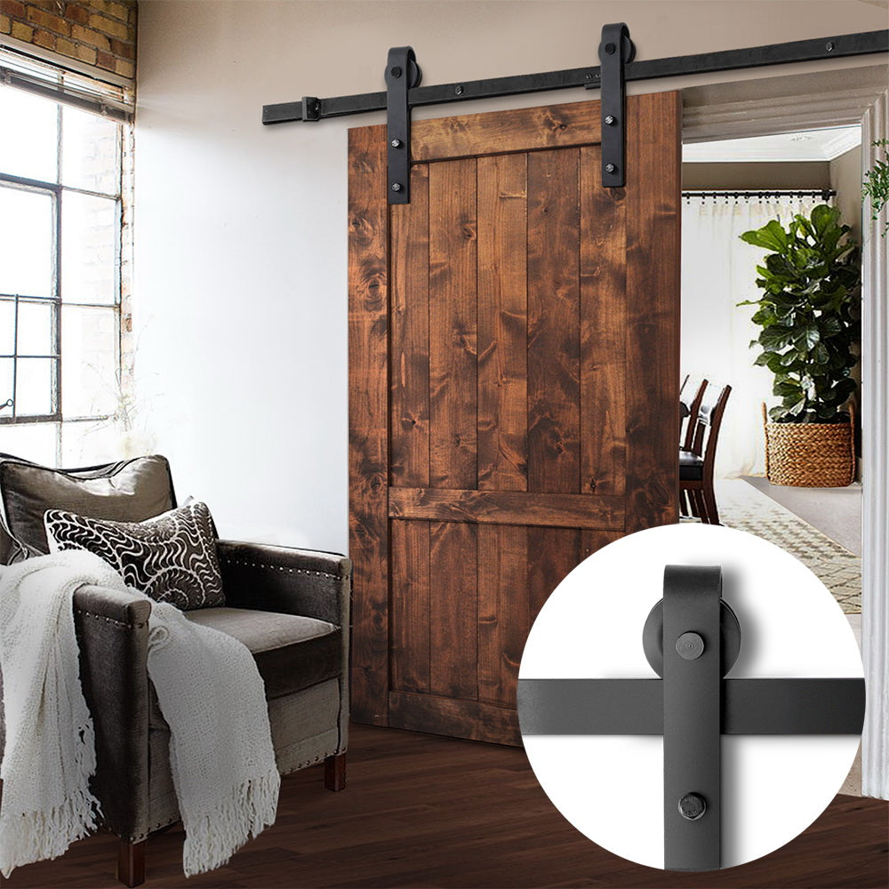 Cefito Sliding Barn Door Hardware Track Roller Set 3m Kit Slide Office Bedroom-6