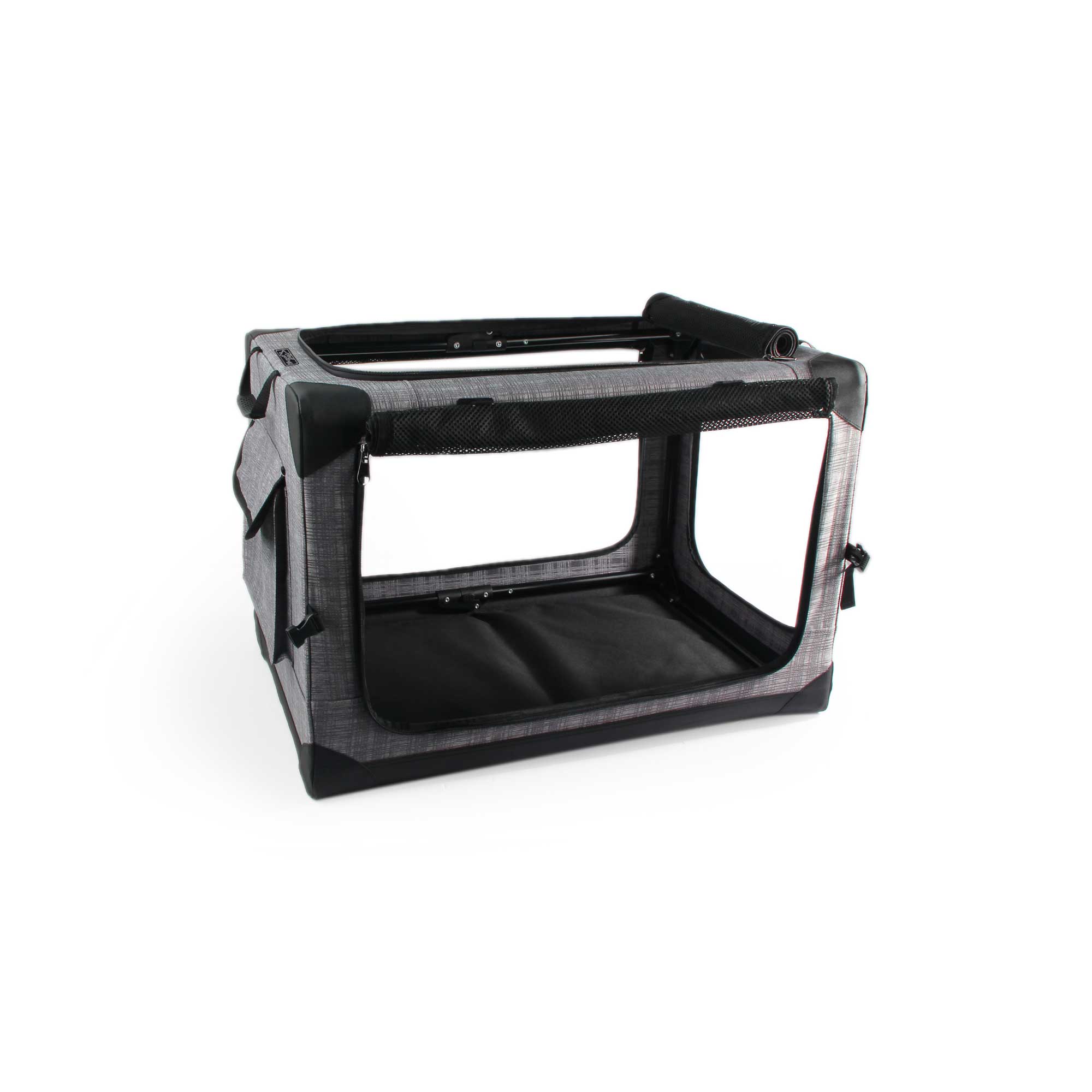 Collapsible Pet Travel Crate - Large Dog Cat Soft Foldable Portable Car Carrier-1