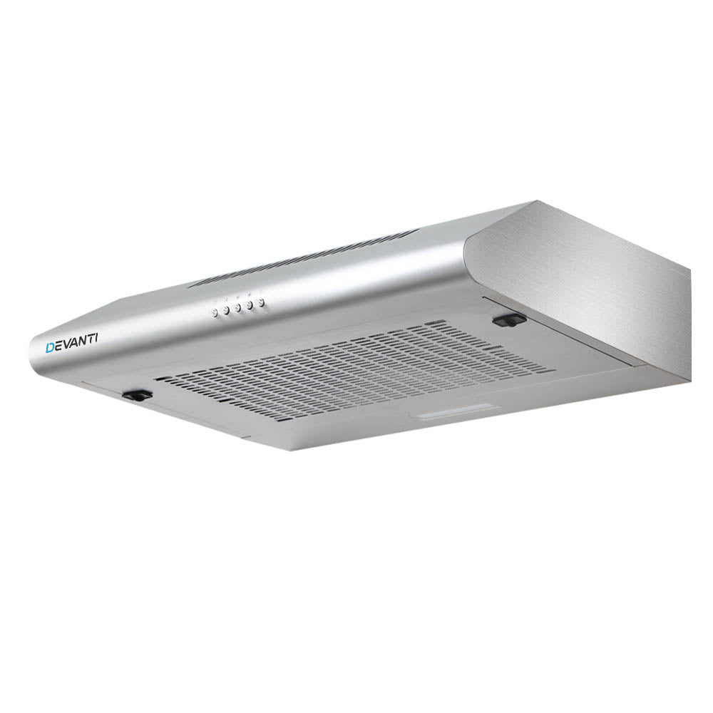 DEVANTI Fixed Range Hood Rangehood Stainless Steel Kitchen Canopy 60cm 600mm-0