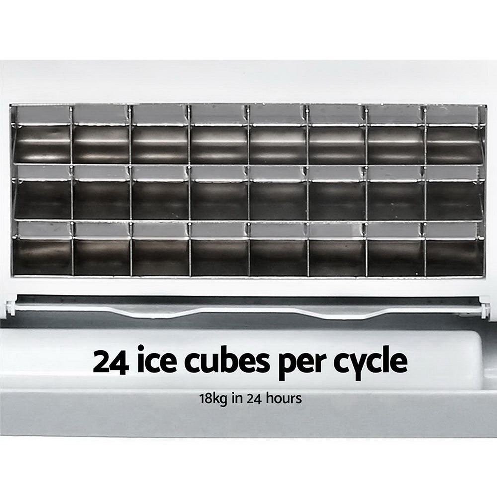 DEVANTi 3.2L Portable Ice Cube Maker Cold Commercial Machine Stainless Steel-4